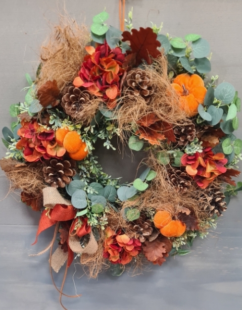 ARTIFICIAL AUTUMN EUCALYPTUS WREATH