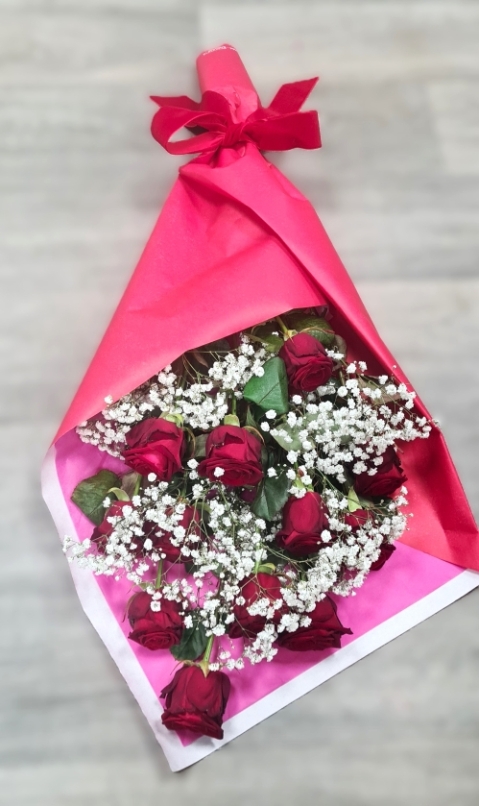 Eco Luxe Red Rose Bouquet