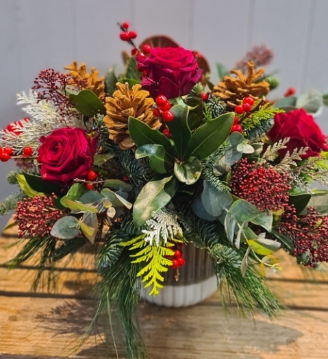 Holiday Elegance Table Arrangement