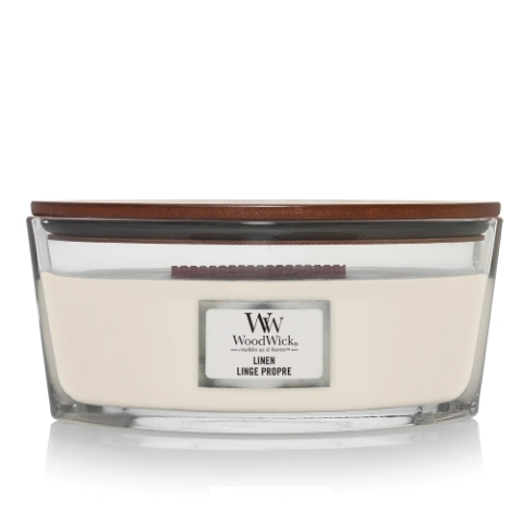 Linen Woodwick Candle Ellipse